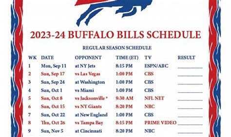 buffalo bills playoff schedule 2023